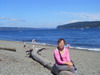 Owen Beach in Point Defiance Park,
				<br>2시간여에 걸친 산책을 마치고 내려온 공원의 바닷가 Picnic Area에서.